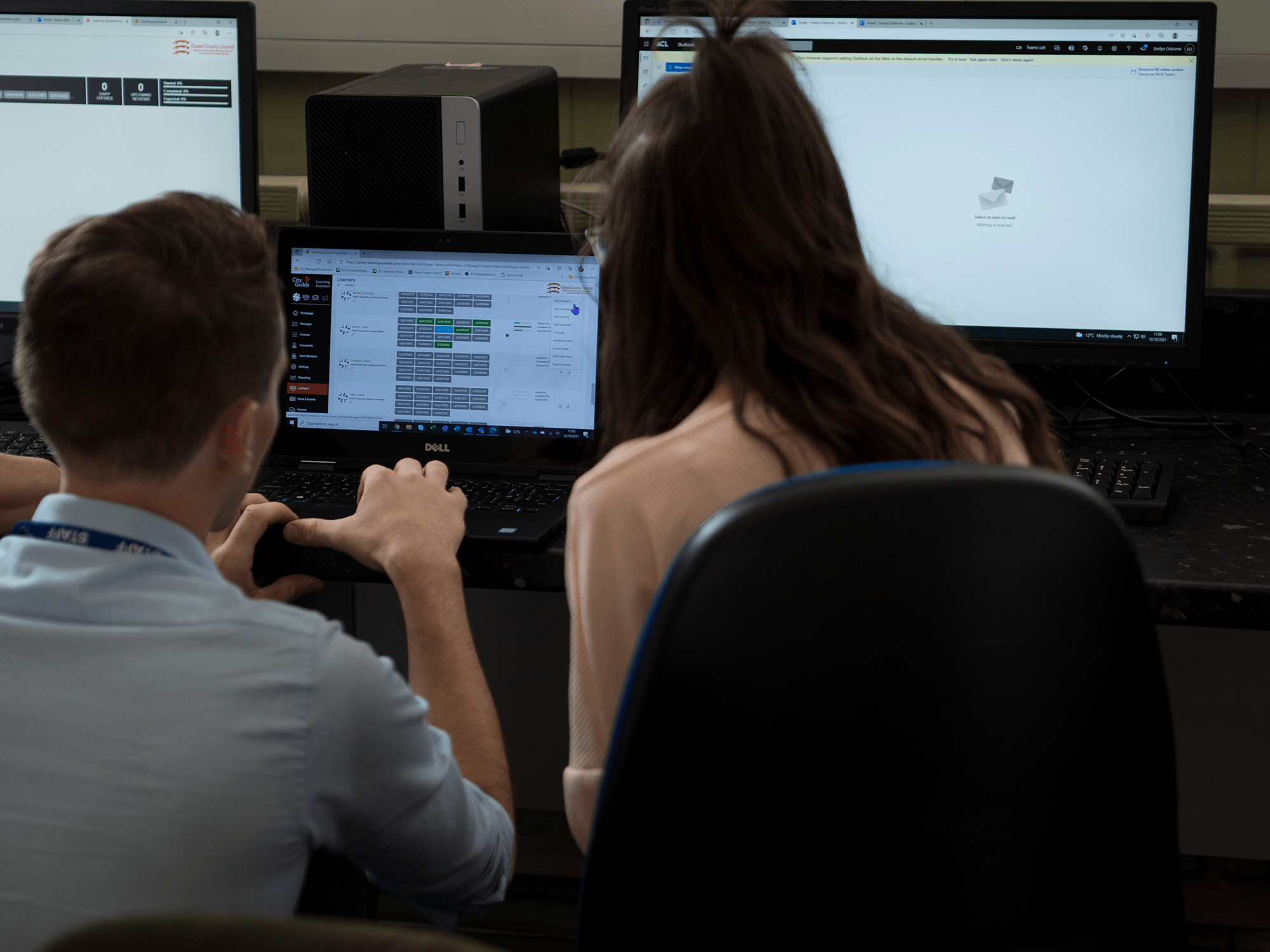 Learners using computers