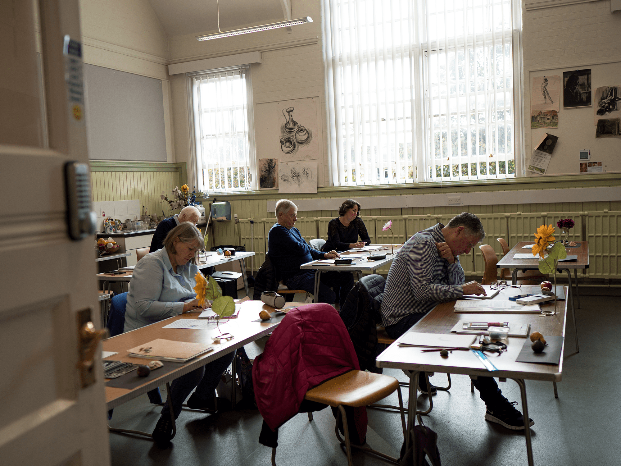 Learners working in classroom
