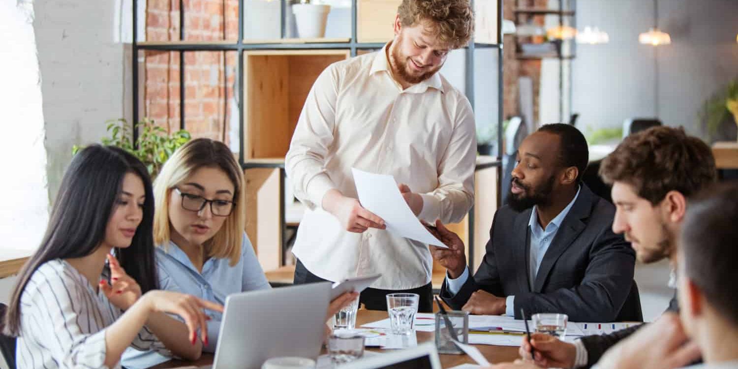 People working together in office