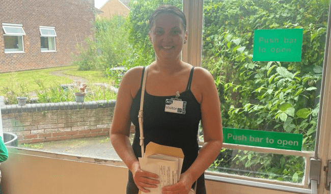 Learner collecting GCSE results