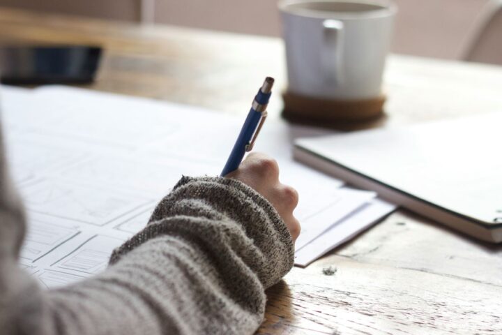 Person writing