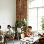 People working in office
