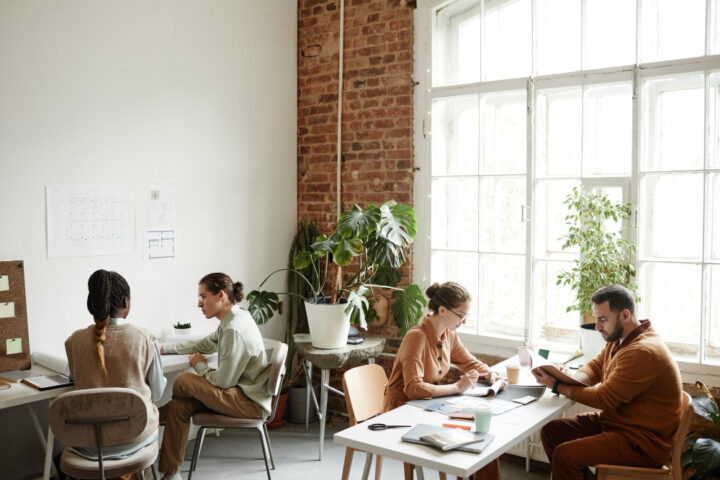 People working in office