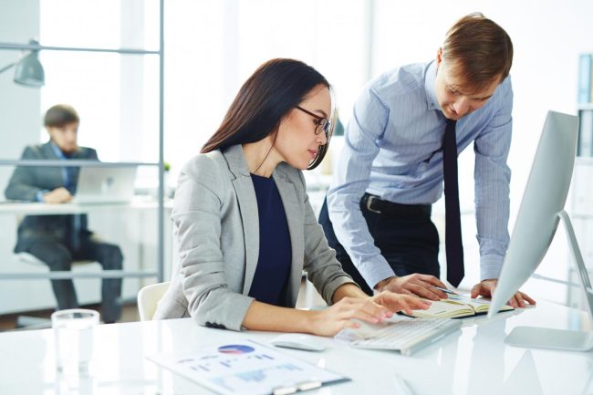 Accountants working together