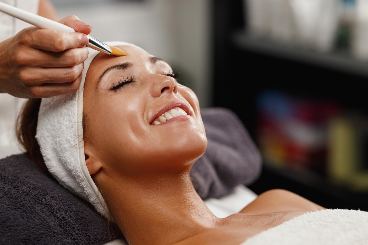 Person getting beauty treatment