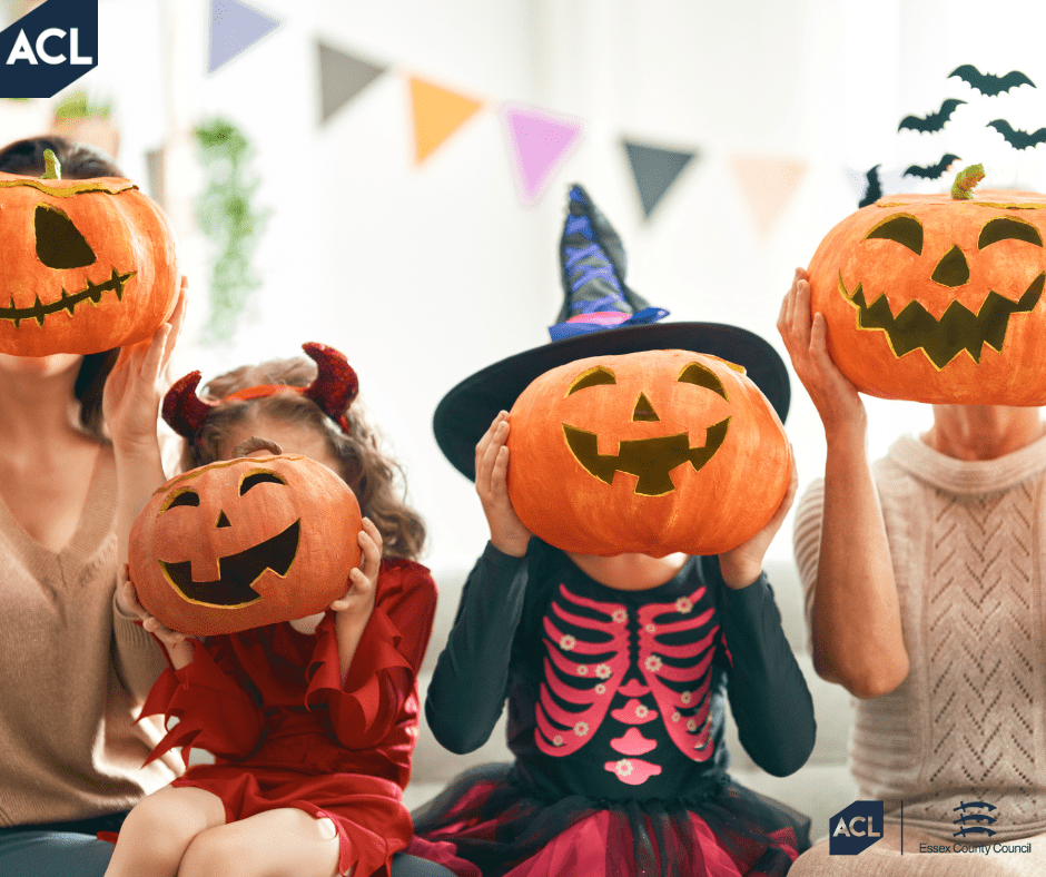Children with Pumpkins on their heads